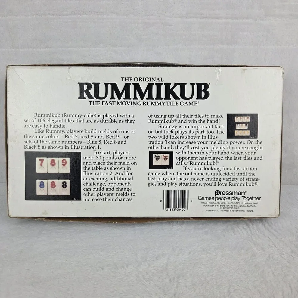 Vintage 1990 Rummikub Tile Game COMPLETE W/ Instructions Pressman Fast Shipping! - Picture 8 of 10